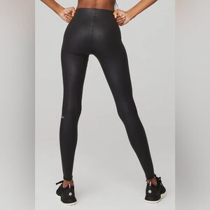 NWOT Alo Yoga Faux Leather Airbrush High-Waist Legging